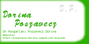 dorina poszavecz business card